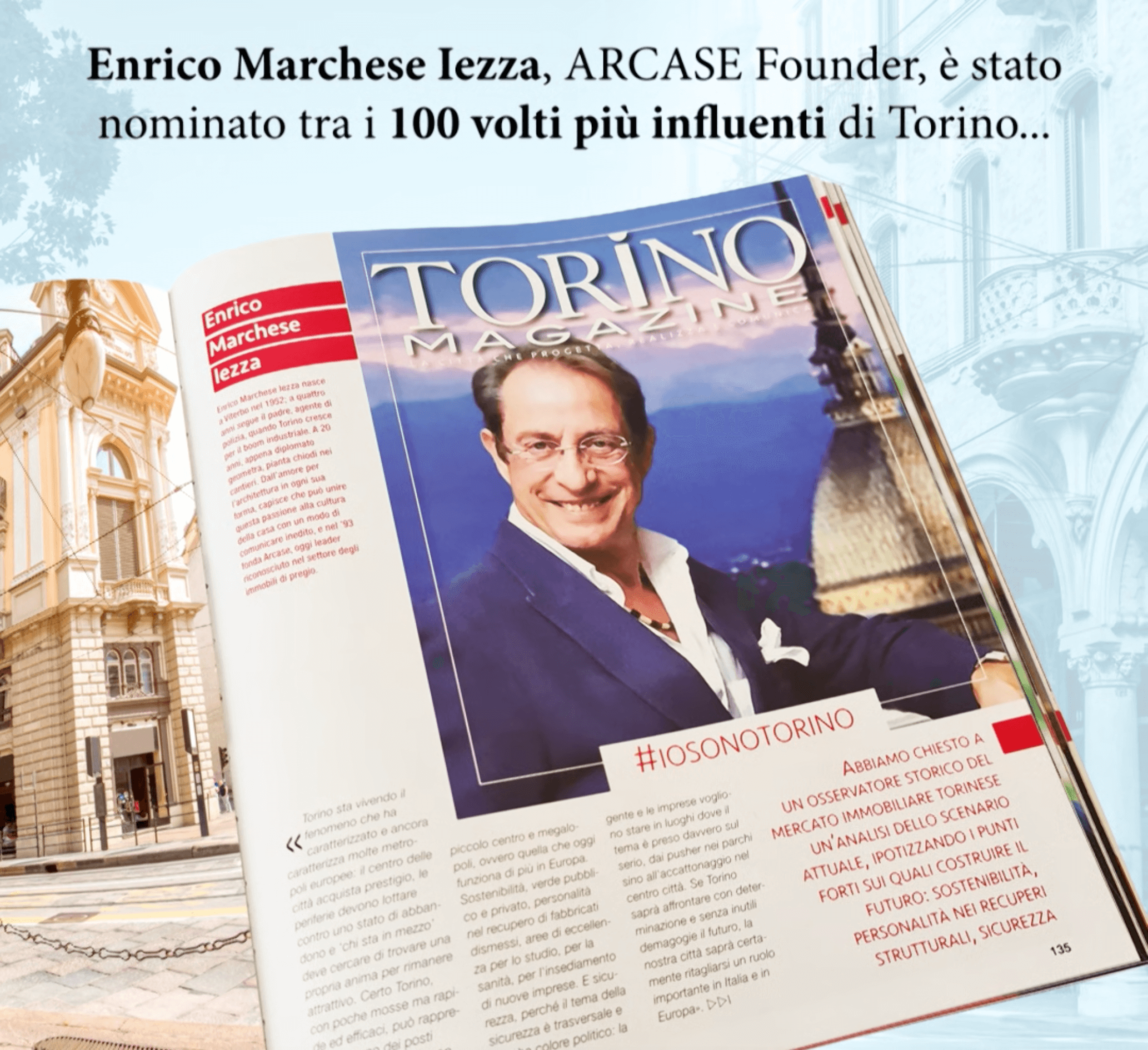 Immagine copertina news per Enrico Marchese Iezza per Torino Magazine